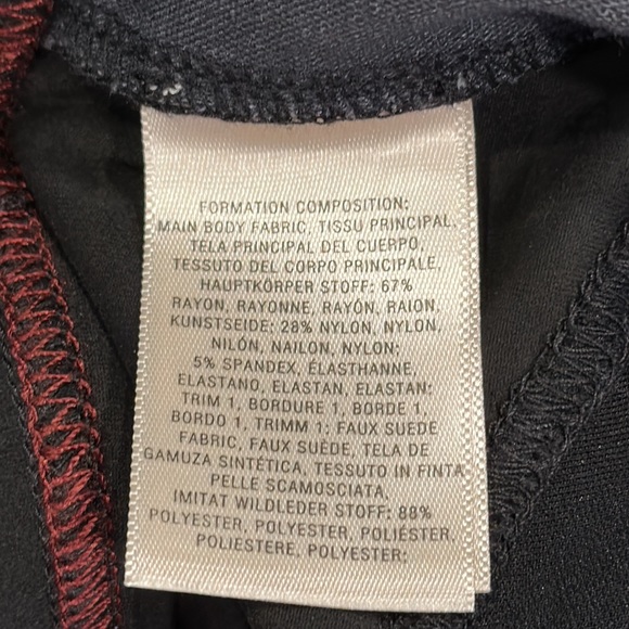 Anthropologie Black Vegan Leather & Suede Leggings Sz 28 - Picture 10 of 11